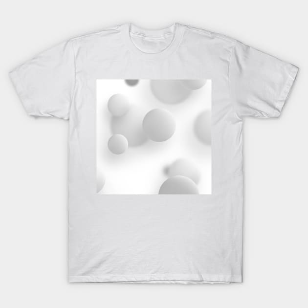 White Grey Abstract circles T-Shirt by Tshirtstory